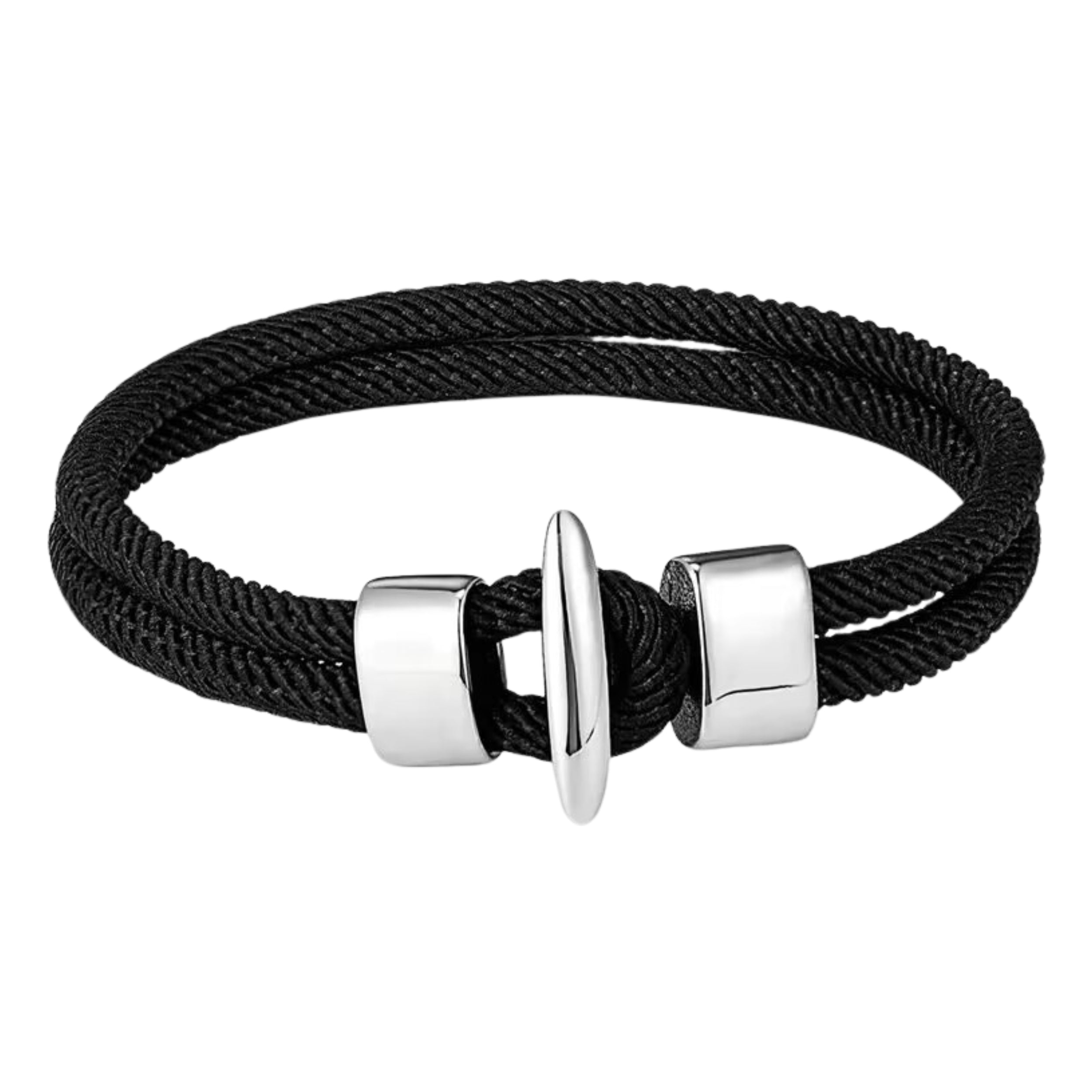 Bracelet Charmy James Black Silver