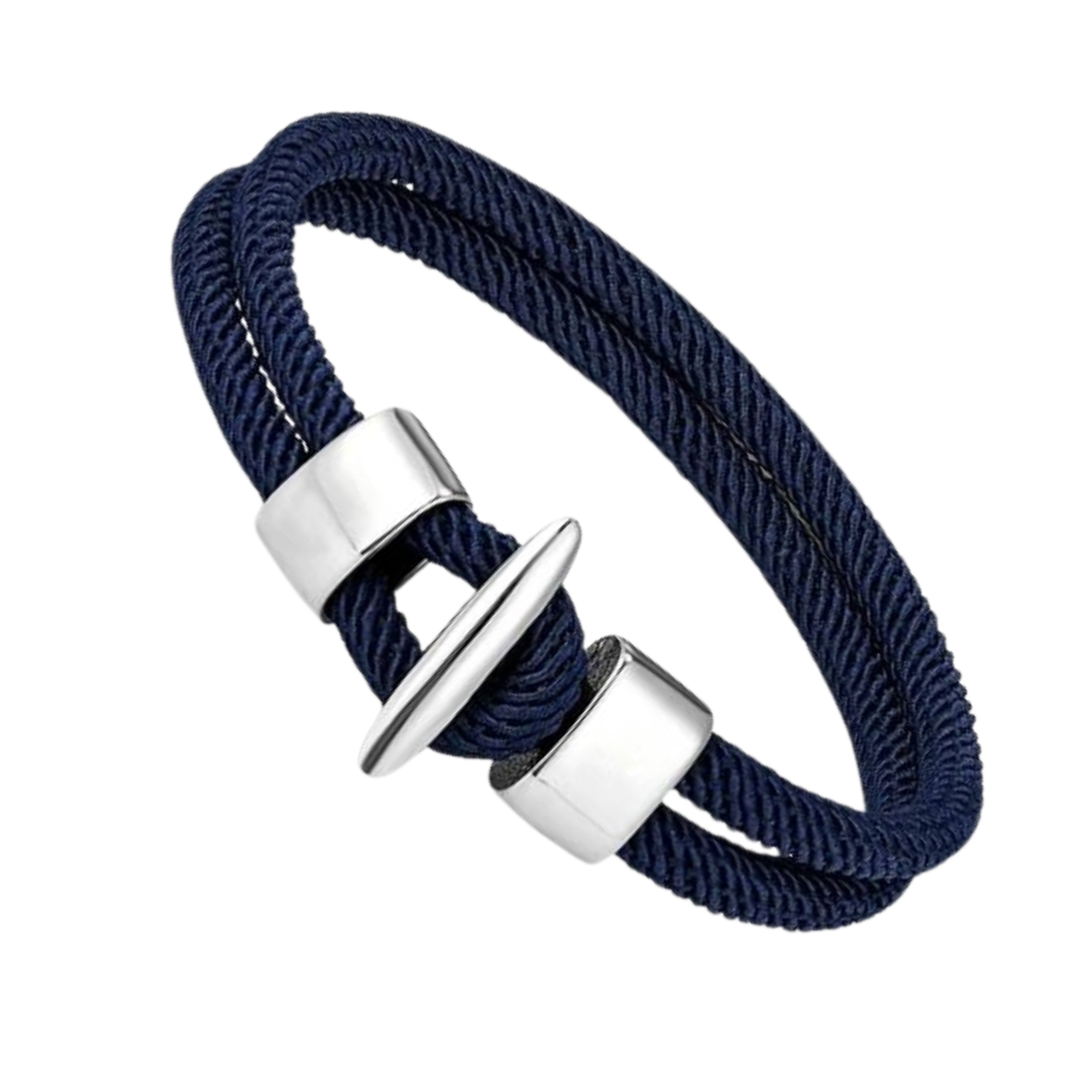 Bracelet Charmy James Dark Blue Silver Leftside