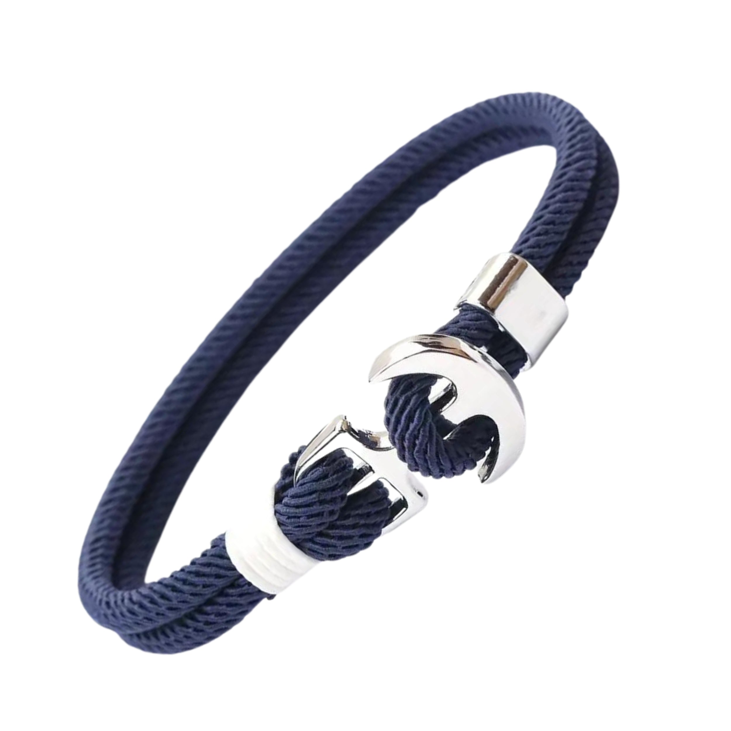 Bracelet Parachute George Blue White Silver RightSide